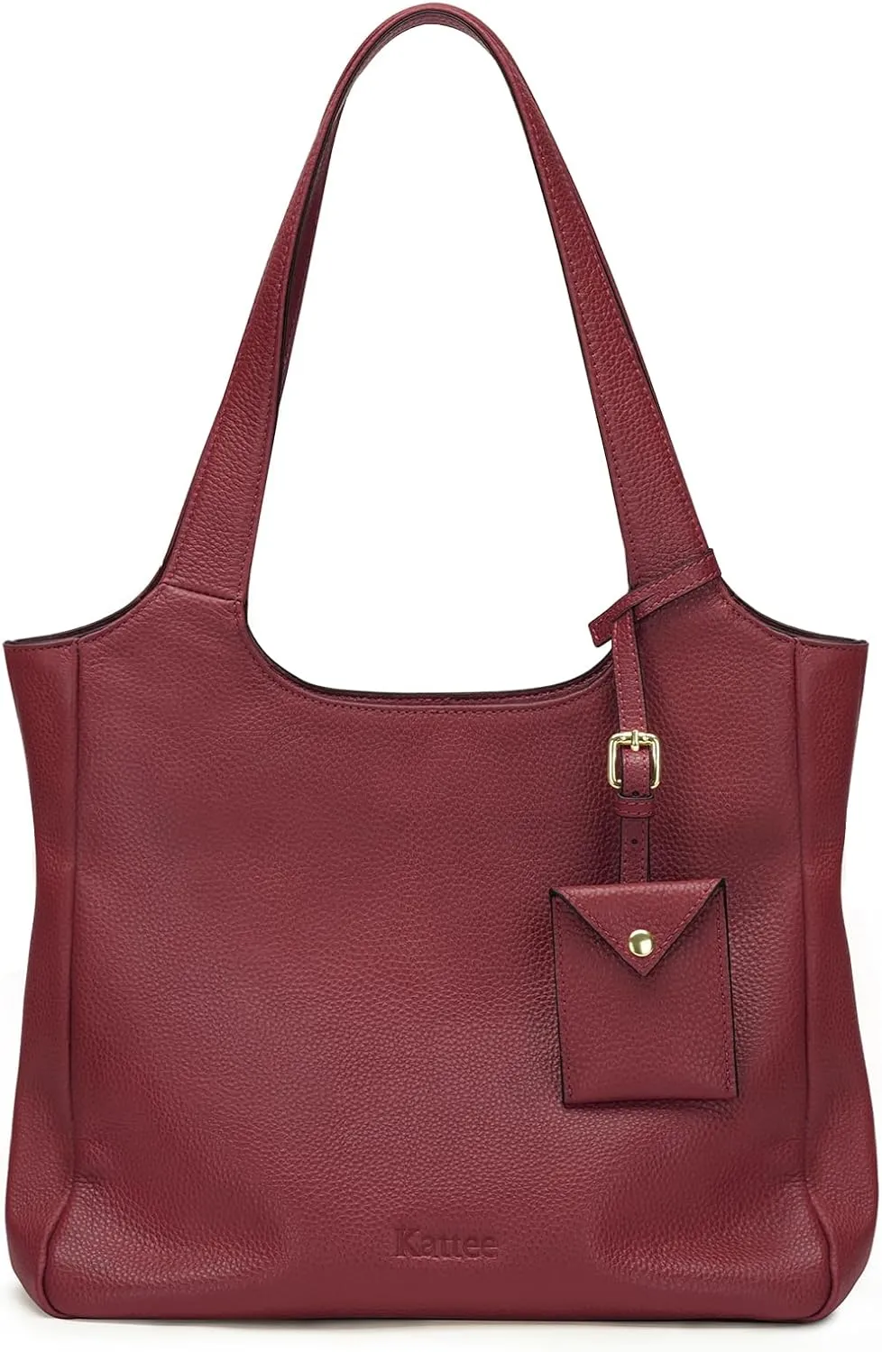 Kattee Soft Genuine Leather Shoulder Bag for Women Totes Hobo Purses and Handbags with Coin Pouch