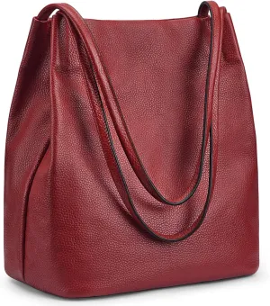 Kattee Women Soft Leather Totes Shoulder Bag Purses and Handbags with Top Magnetic Snap Closure