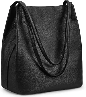 Kattee Women Soft Leather Totes Shoulder Bag Purses and Handbags with Top Magnetic Snap Closure