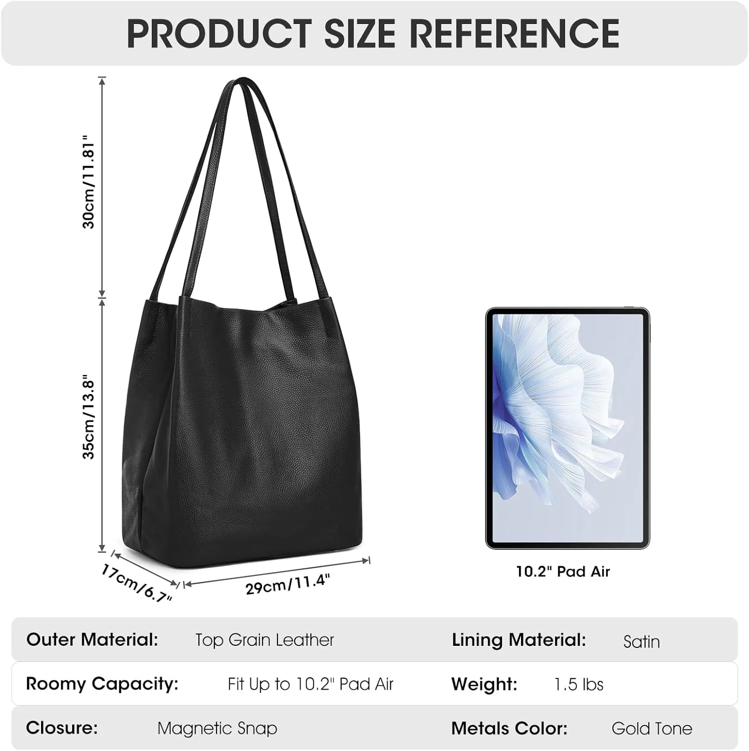 Kattee Women Soft Leather Totes Shoulder Bag Purses and Handbags with Top Magnetic Snap Closure