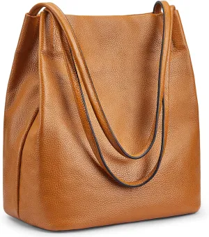 Kattee Women Soft Leather Totes Shoulder Bag Purses and Handbags with Top Magnetic Snap Closure