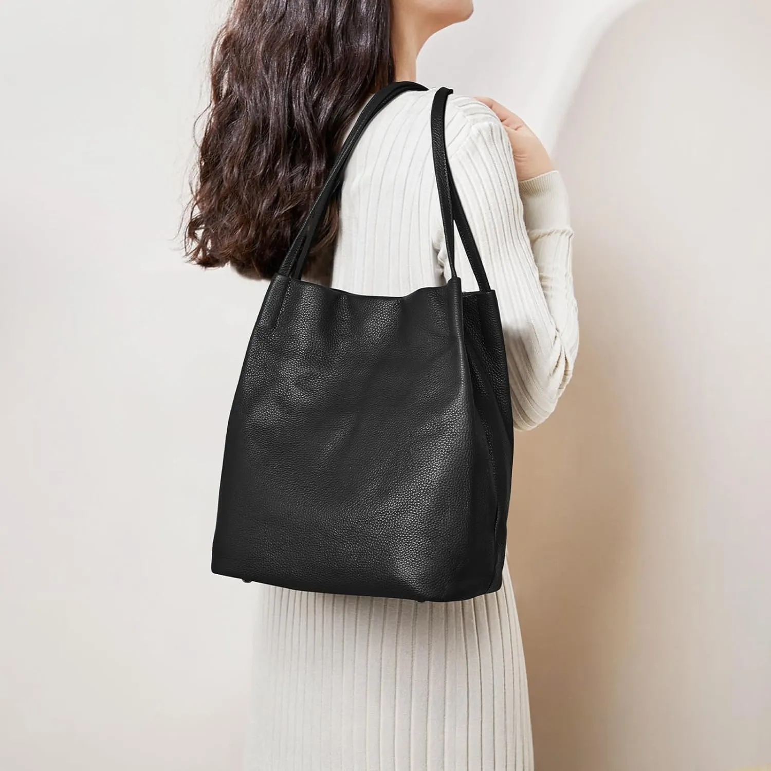 Kattee Women Soft Leather Totes Shoulder Bag Purses and Handbags with Top Magnetic Snap Closure
