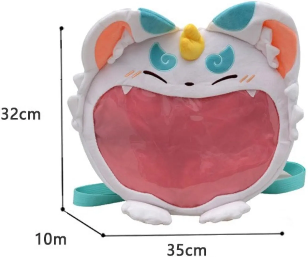 Kawaii Backpack with Kawaii Pin and Accessories, Comic-Con y2k Shoulder Bag Daypack cute Backpack Grunge Itabag Purse (Green Monster)