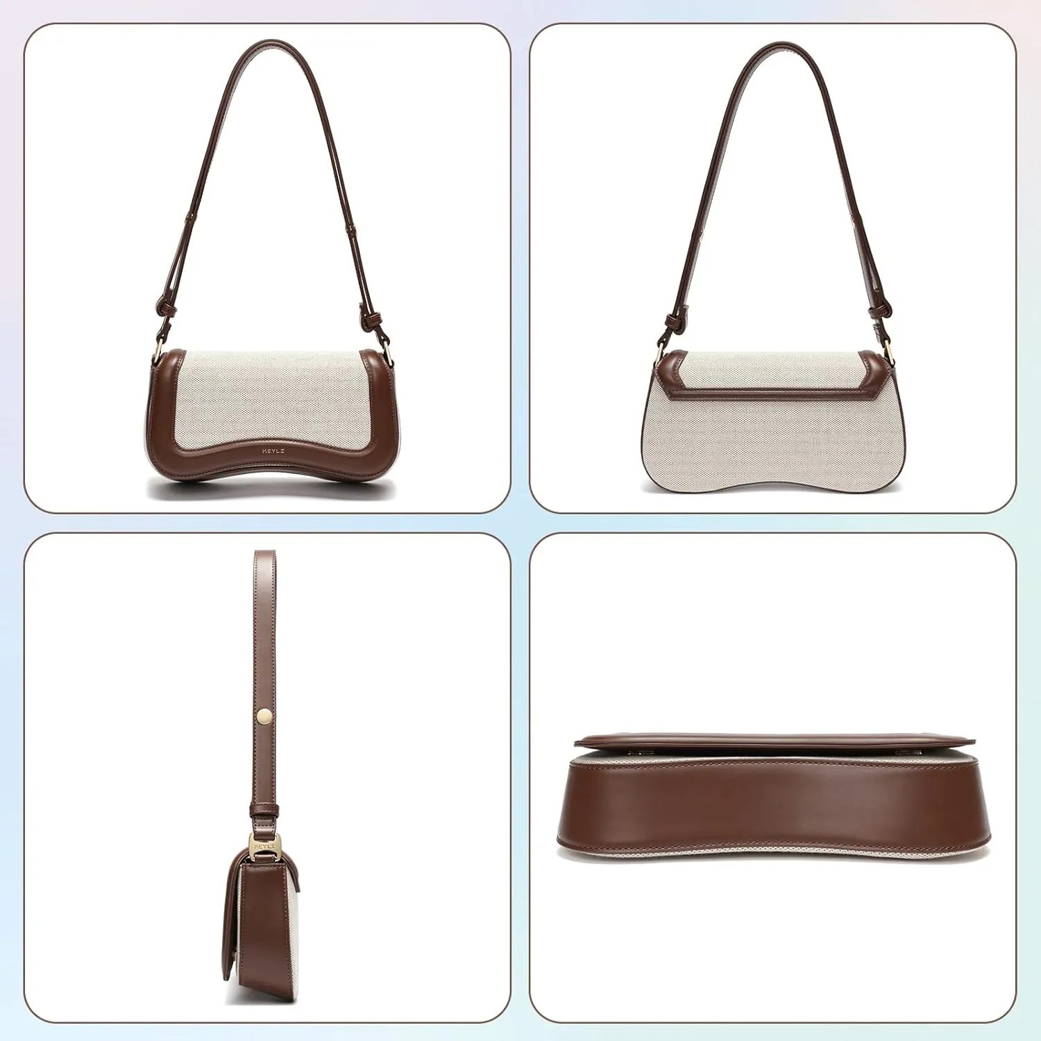 Keyli Small Shoulder Bag for women Trendy Crossbody Purse Waterproof Leather Handbags Clutch Tote Designer Bags