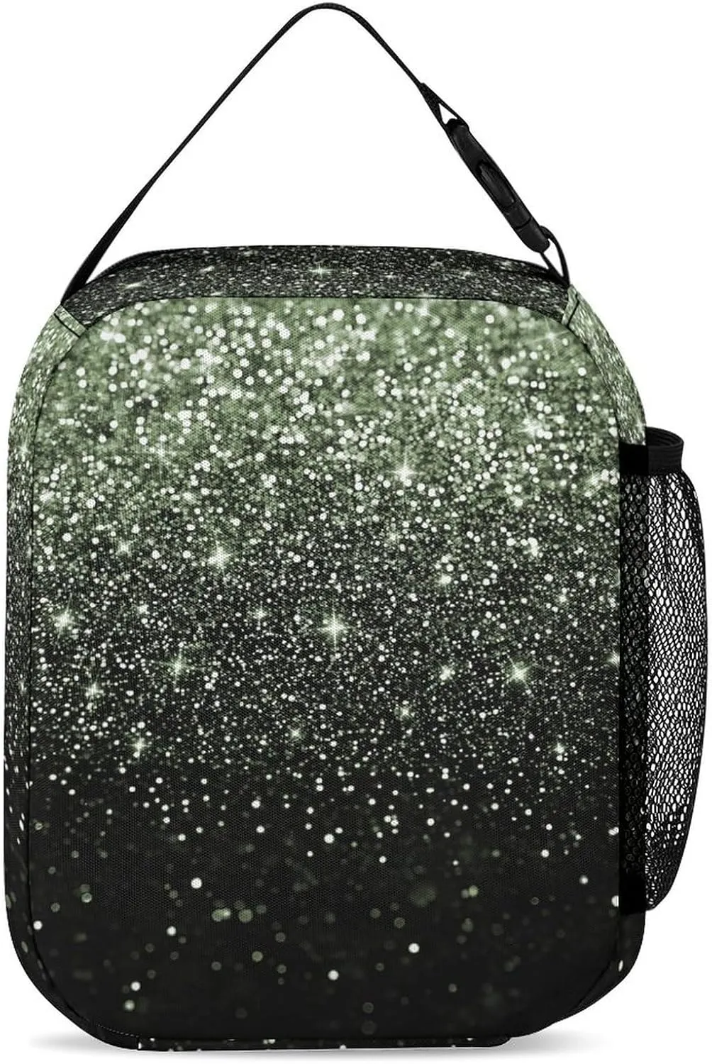 Kids Backpack with Lunch Box Set Casual Unisex School Bags Personalized Bling Glitter Sparking Print Backpack Shoulders Bags with Name Bookbag