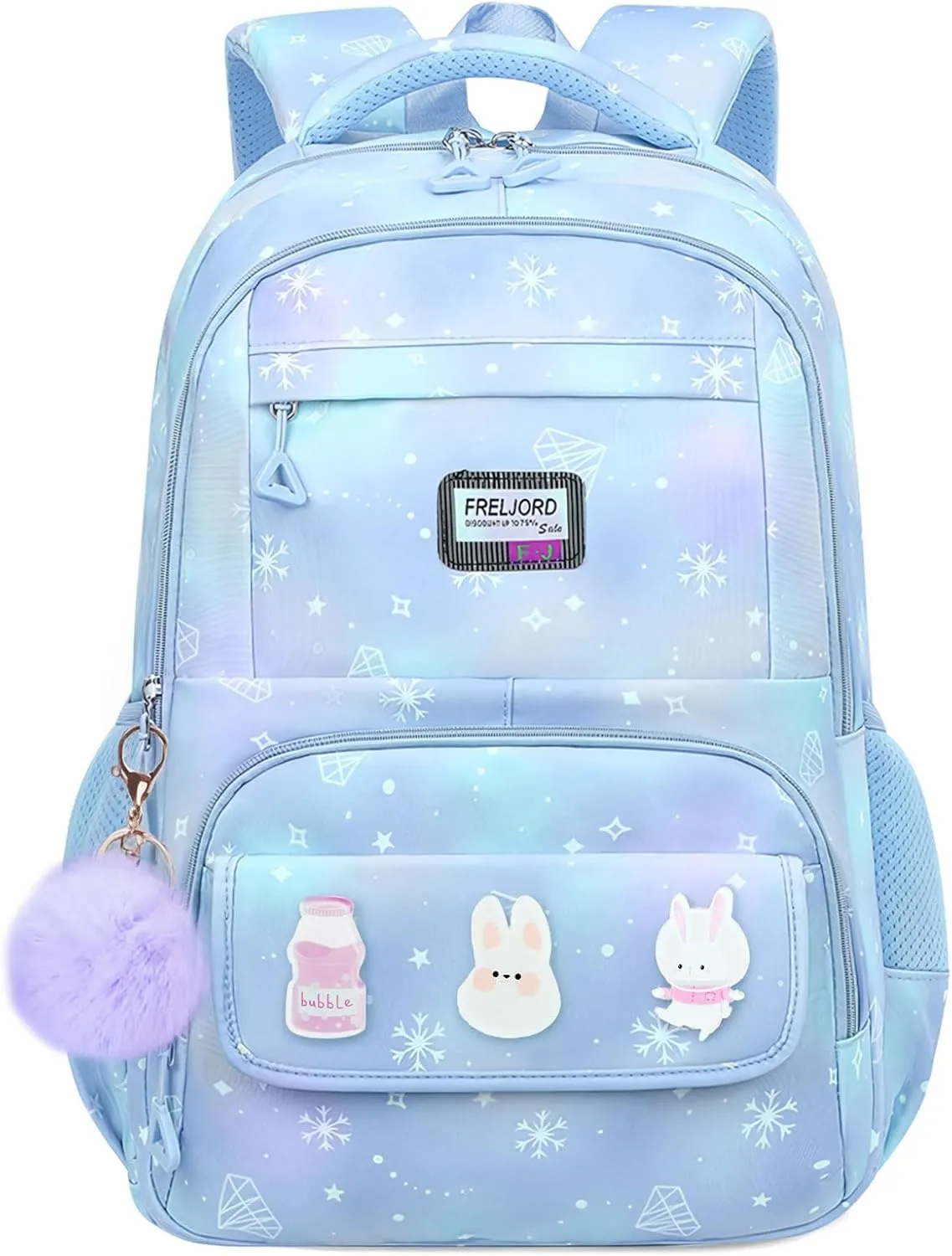 Kids Backpacks for Girls - Cute Girls Backpack for Elementary, Middle and High School Students - Lightweight 18" Bookbag for Travel and Daily Use