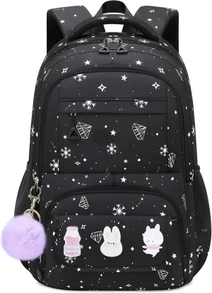 Kids Backpacks for Girls - Cute Girls Backpack for Elementary, Middle and High School Students - Lightweight 18" Bookbag for Travel and Daily Use