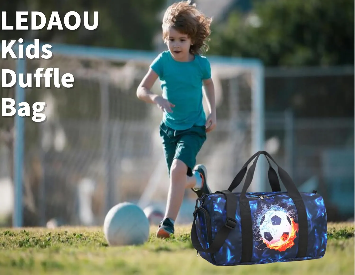 Kids Duffle Bag Girls Overnight Travel Sport Gym Bag Weekender Carry On Shoulder Bag with Shoe Compartment & Wet Pocket