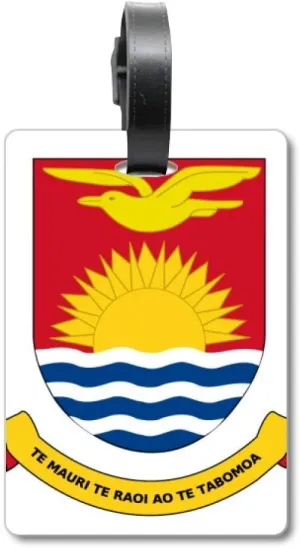 Kiribati Oceania National Emblem Suitcase Bag Tag Luggage Card Hanging Scutcheon Label