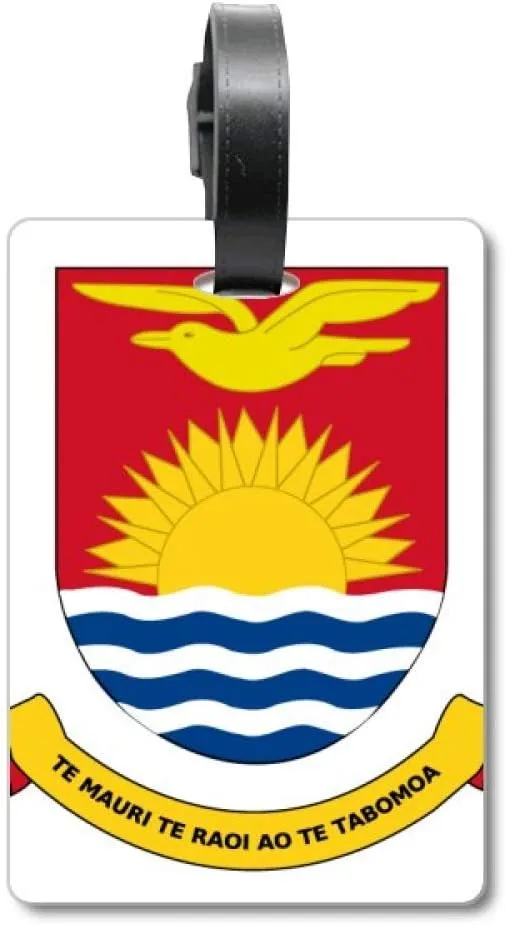 Kiribati Oceania National Emblem Suitcase Bag Tag Luggage Card Hanging Scutcheon Label