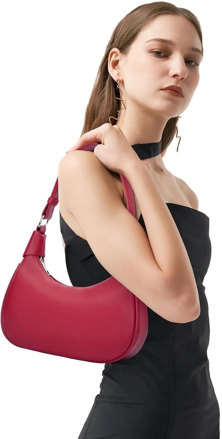 KKXIU Shoulder Bag for Women Cute Small Clutch Purses Trendy Hobo Handbags Crescent Bag