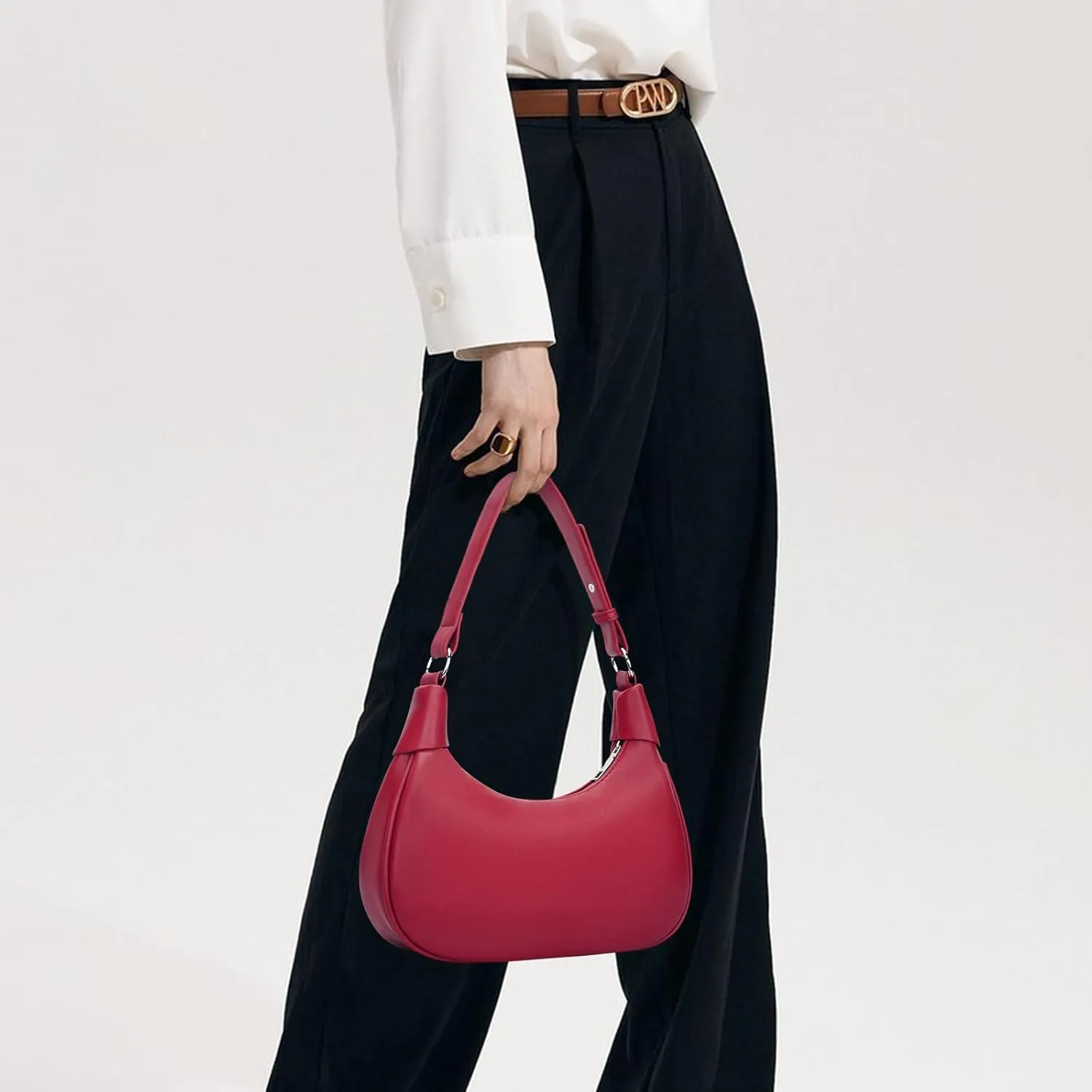 KKXIU Shoulder Bag for Women Cute Small Clutch Purses Trendy Hobo Handbags Crescent Bag