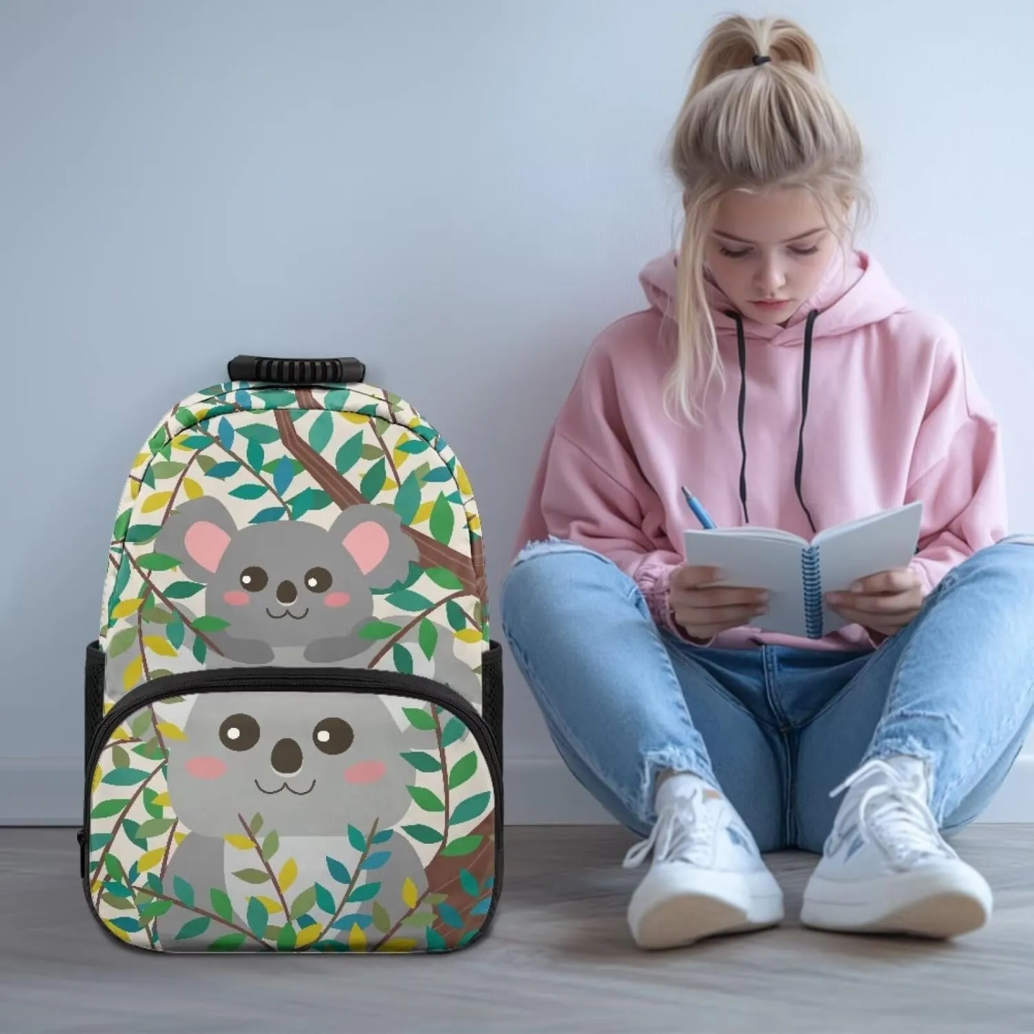 Koala Bags for Men Computer Leaf Backpacks with 2 Compartments for Laptops Sturdy Book Bag for Travel Hiking Camping & Daily Use