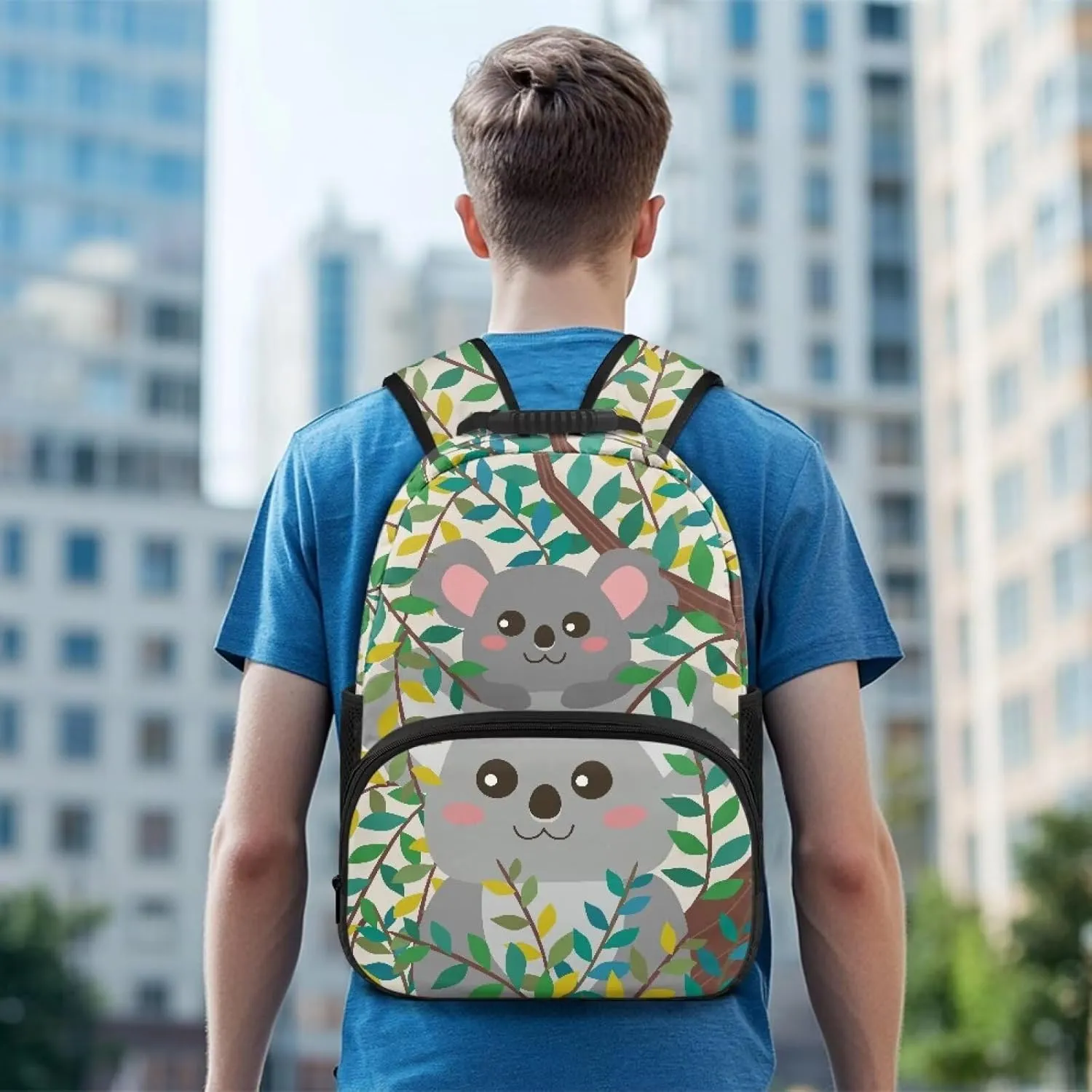 Koala Bags for Men Computer Leaf Backpacks with 2 Compartments for Laptops Sturdy Book Bag for Travel Hiking Camping & Daily Use