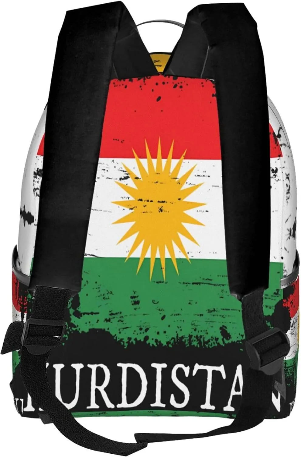 Kurdistan Kurdish Flag Casual Backpacks Laptop Backpack Carry-on Daypack Sports Travel Rucksack Lightweight Working Bag for Outdoor Hiking Cycling Walking