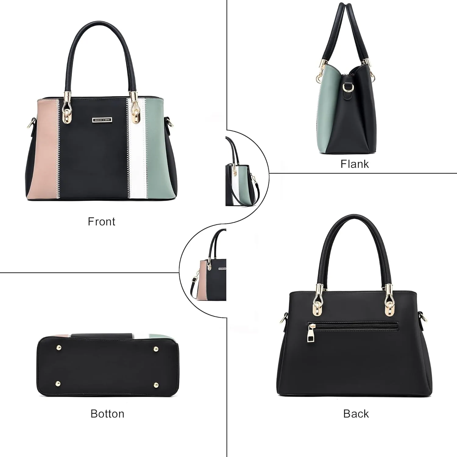 KURGOOL Women Purses and Handbags Top Handle Satchel Shoulder Bags Messenger Tote Bag for Ladie