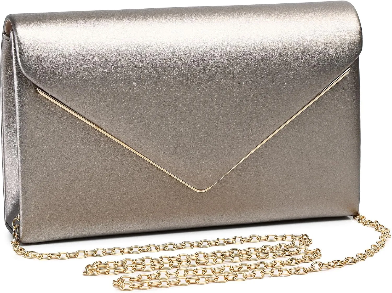 Labair Chic Vegan Leather Clutch Bag Envelope Clutch Purses for Women Evening Wedding Formal Party Handbag.