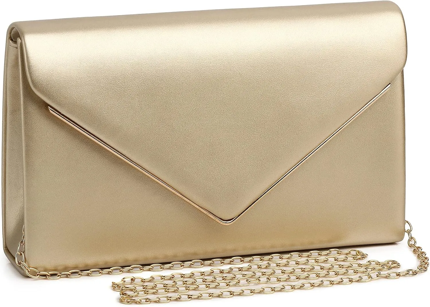 Labair Chic Vegan Leather Clutch Bag Envelope Clutch Purses for Women Evening Wedding Formal Party Handbag.