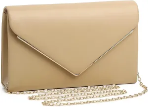 Labair Chic Vegan Leather Clutch Bag Envelope Clutch Purses for Women Evening Wedding Formal Party Handbag.