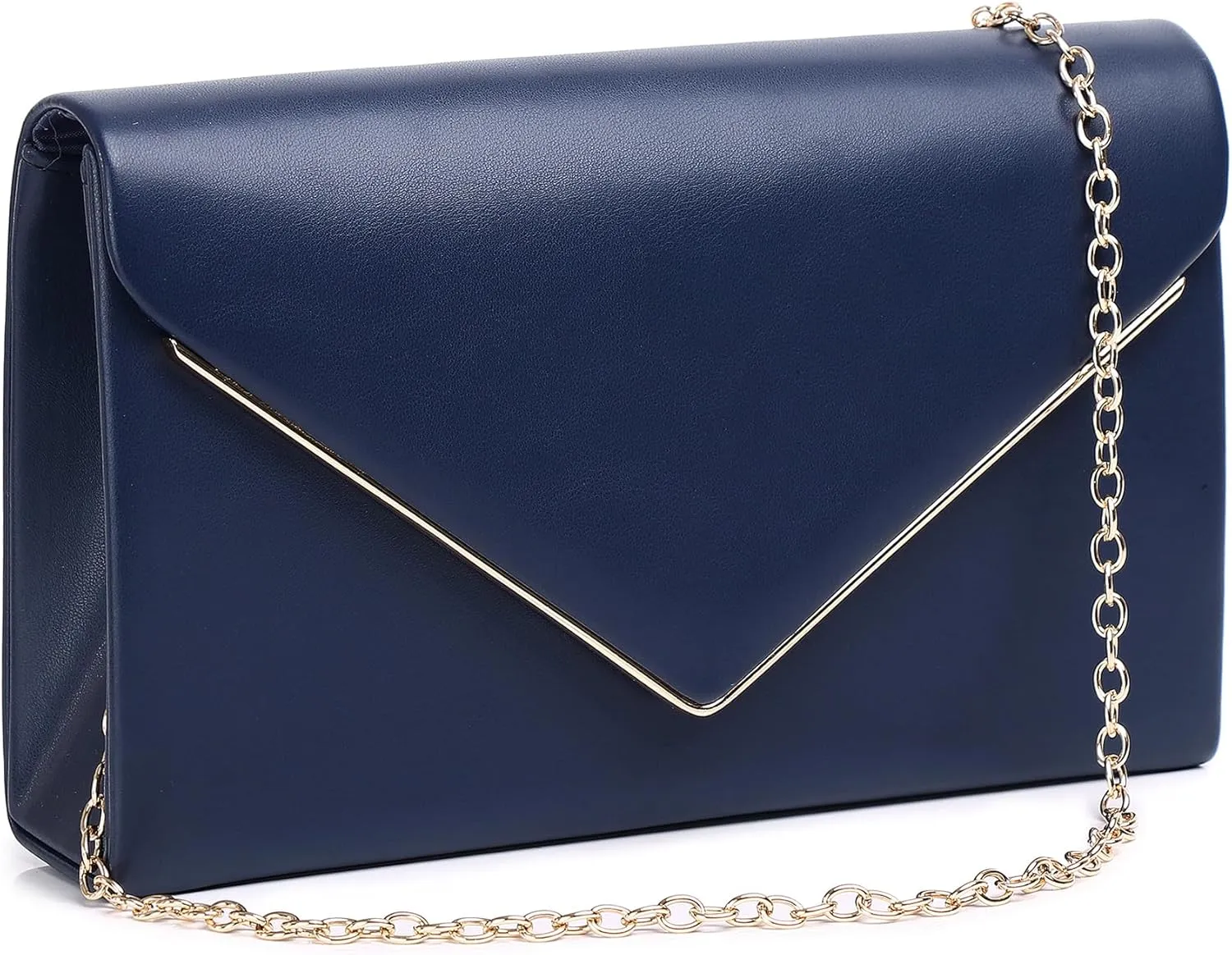 Labair Chic Vegan Leather Clutch Bag Envelope Clutch Purses for Women Evening Wedding Formal Party Handbag.