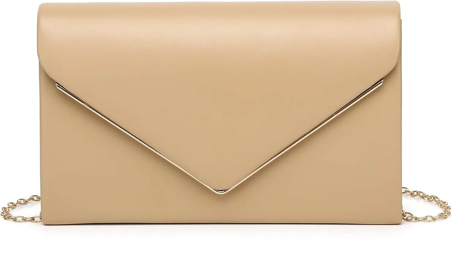 Labair Chic Vegan Leather Clutch Bag Envelope Clutch Purses for Women Evening Wedding Formal Party Handbag.