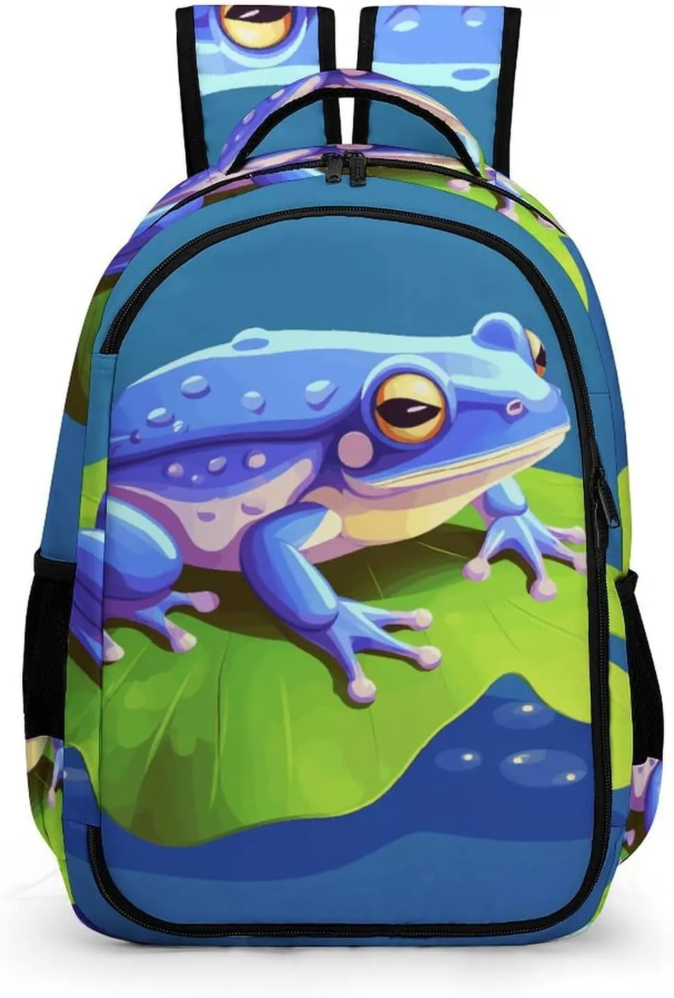 Laptop Backpack for Men Women Daypack A Cartoon Frog Computer Bag Travel Backpacks Laptop Bag