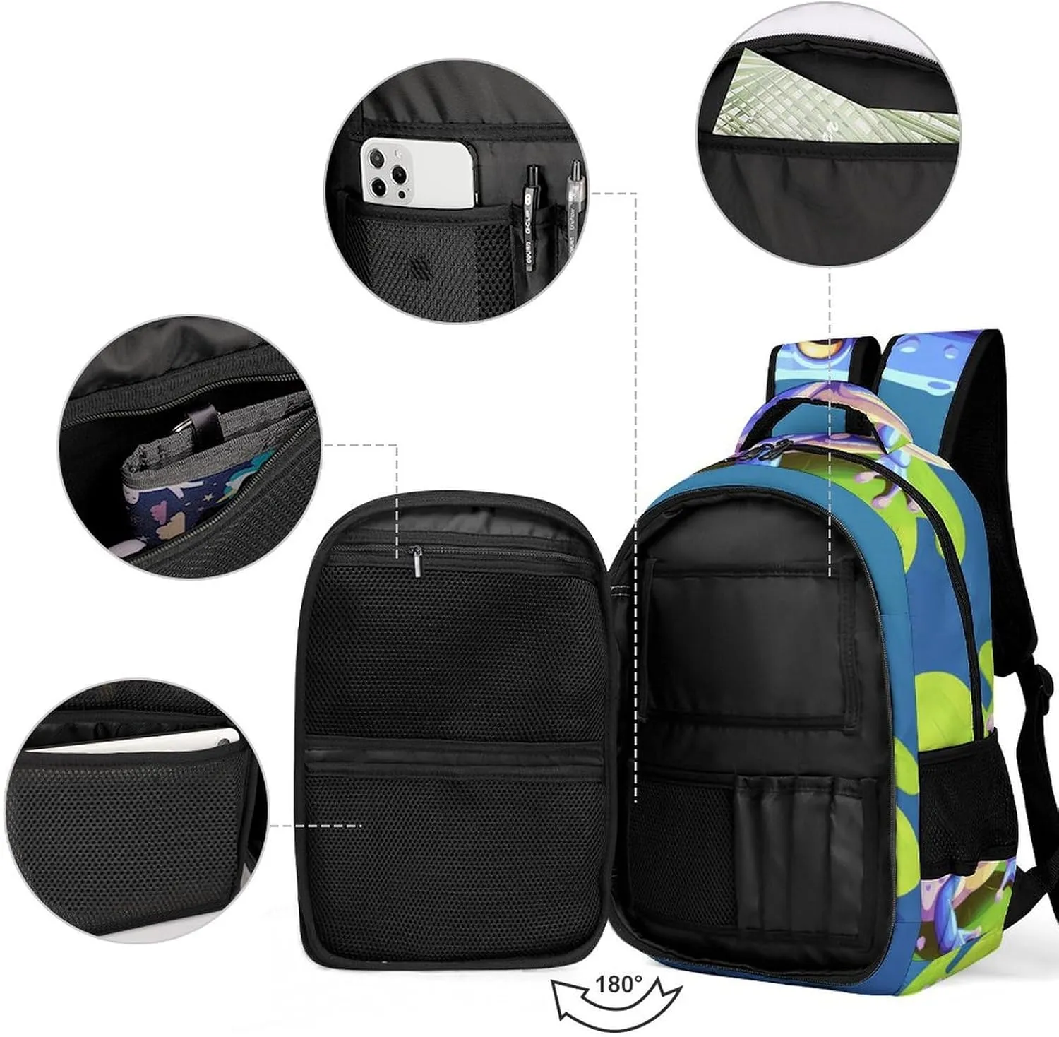 Laptop Backpack for Men Women Daypack A Cartoon Frog Computer Bag Travel Backpacks Laptop Bag