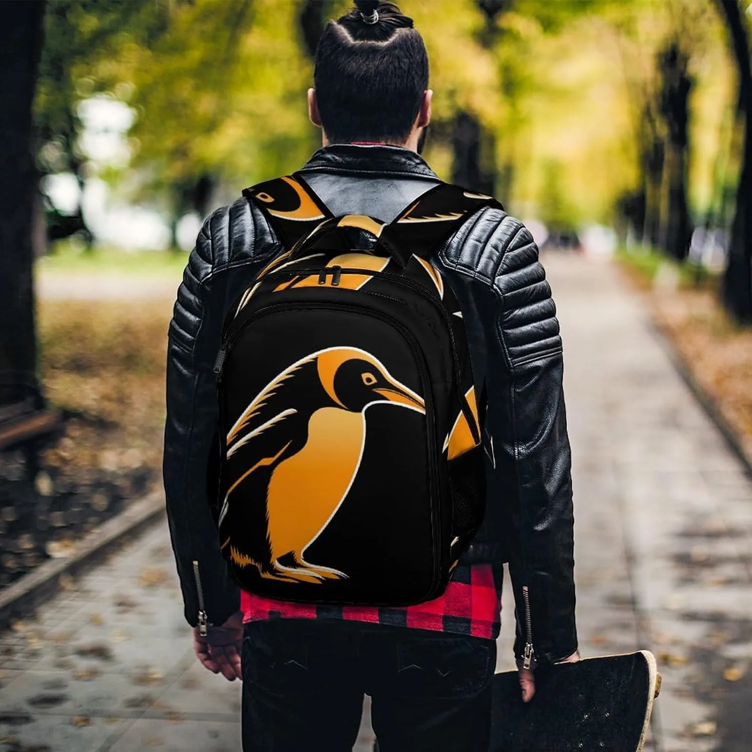 Laptop Backpack for Men Women Daypack Penguin Illustration Computer Bag Travel Backpacks Laptop Bag