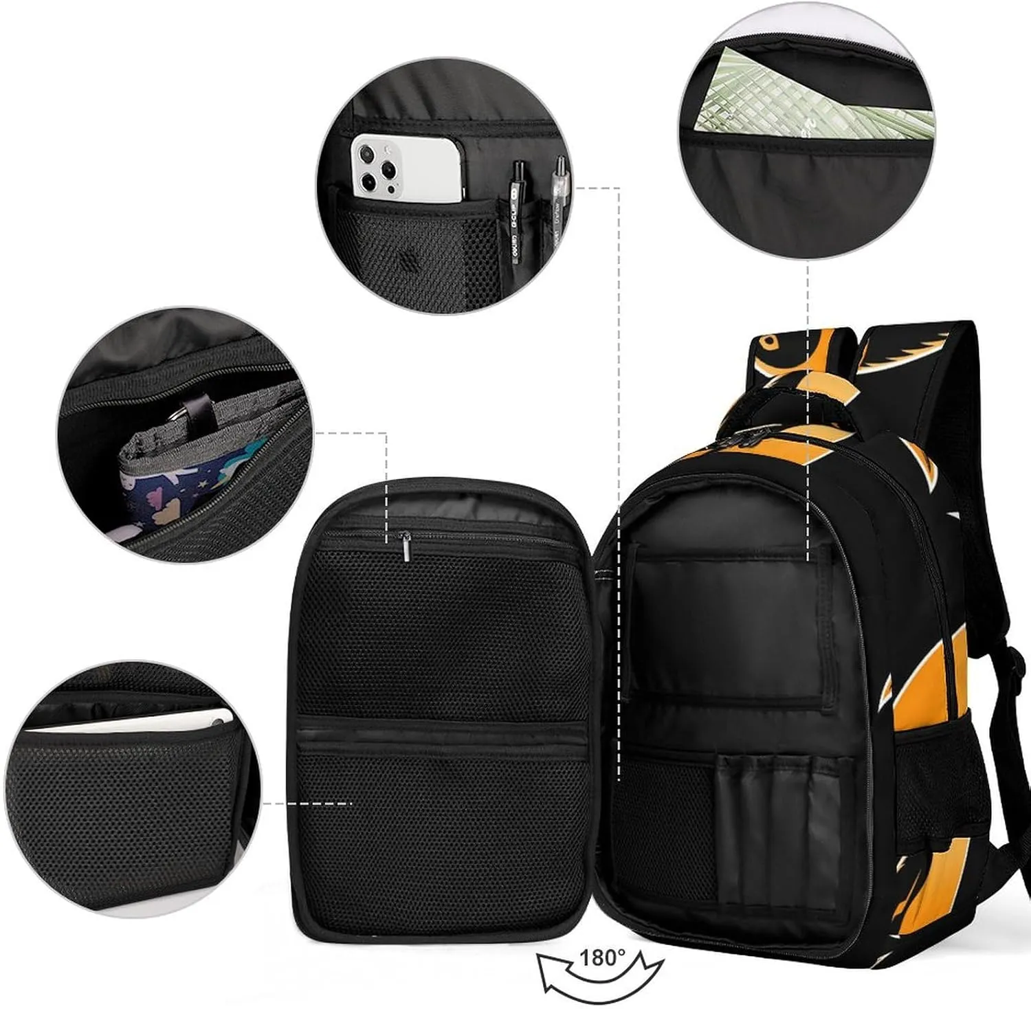 Laptop Backpack for Men Women Daypack Penguin Illustration Computer Bag Travel Backpacks Laptop Bag