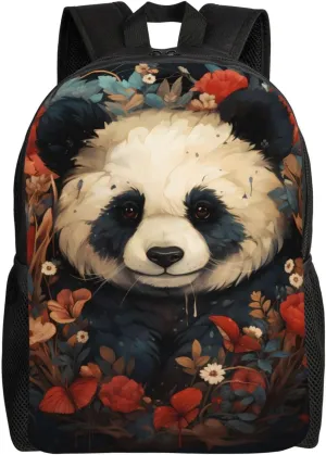 Laptop Backpack for Women Men Carry-on Backpack Cute Panda Avatar Daypack Lightweight Travel Shoulder Bags
