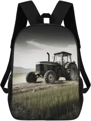Laptop Backpack Lightweight Computer Bag Casual Daypack Tractor Agriculture Tranquil Travel Backpacks for Women Men