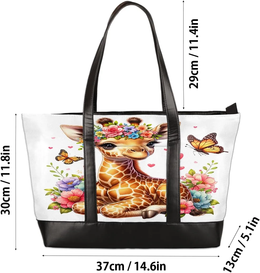 Laptop Tote Bag for Women Girls Large Canvas Shoulder Bag