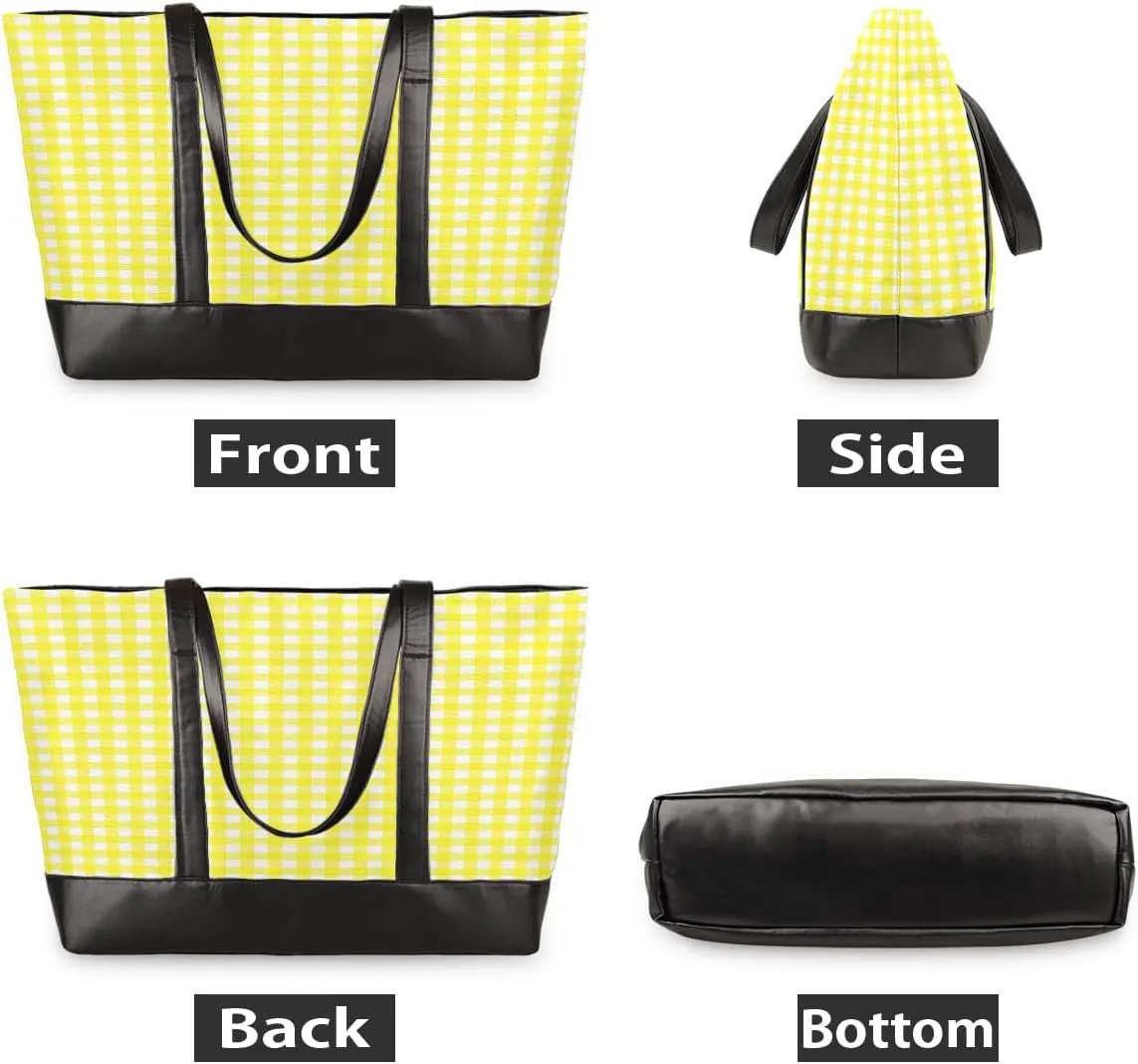 Laptop Tote Bag for Women Girls Large Canvas Shoulder Bag