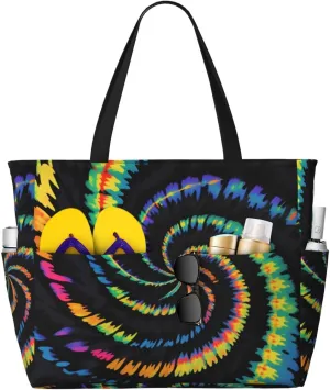 Large Beach Bag Waterproof Beach Totes Bags for Women Men, Pool Bag with Zipper Pocket