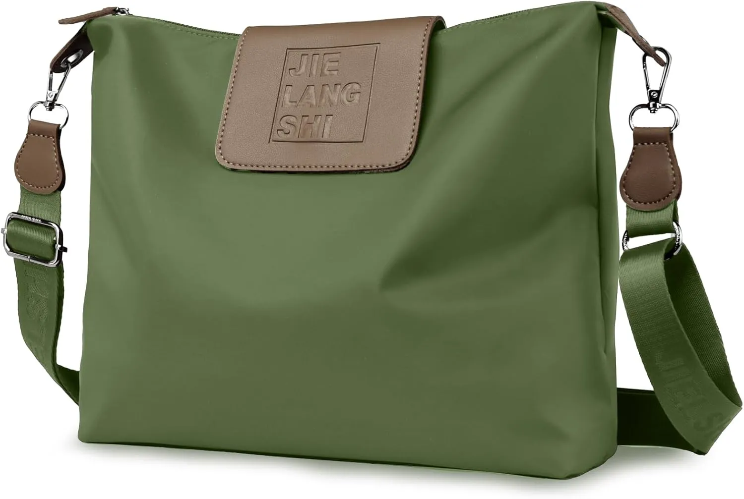 Large Crossbody Bag for Women Fabric Nylon Casual Commuter Bag Trendy Fashion Hobo Shoulder Bag Ladies Travel Handbag
