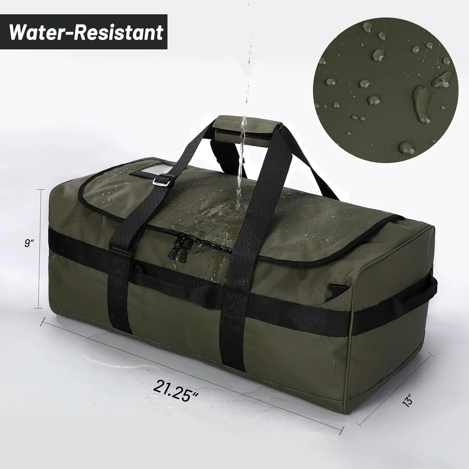 Large Duffel Backpack Bag, 3-Way Water Resistant Gym Duffle Bag with Shoe Compartment for Sports Workout