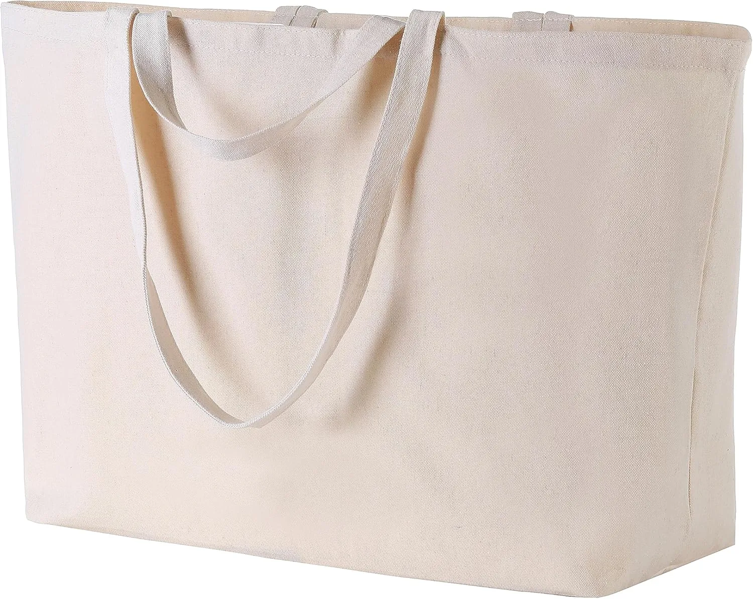 Large Sturdy Canvas Tote Bag -27" X 16" X 8" Extra Big Largest Grocery Shopping Beach Reusable Totes Bags