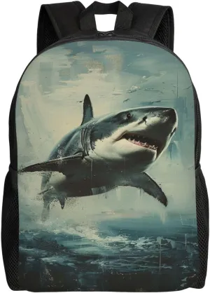 Leap Shark Backpack Waterproof Anti Theft Durable Light Laptop Bag Backpacks For Women Men Travel Gym Backpack