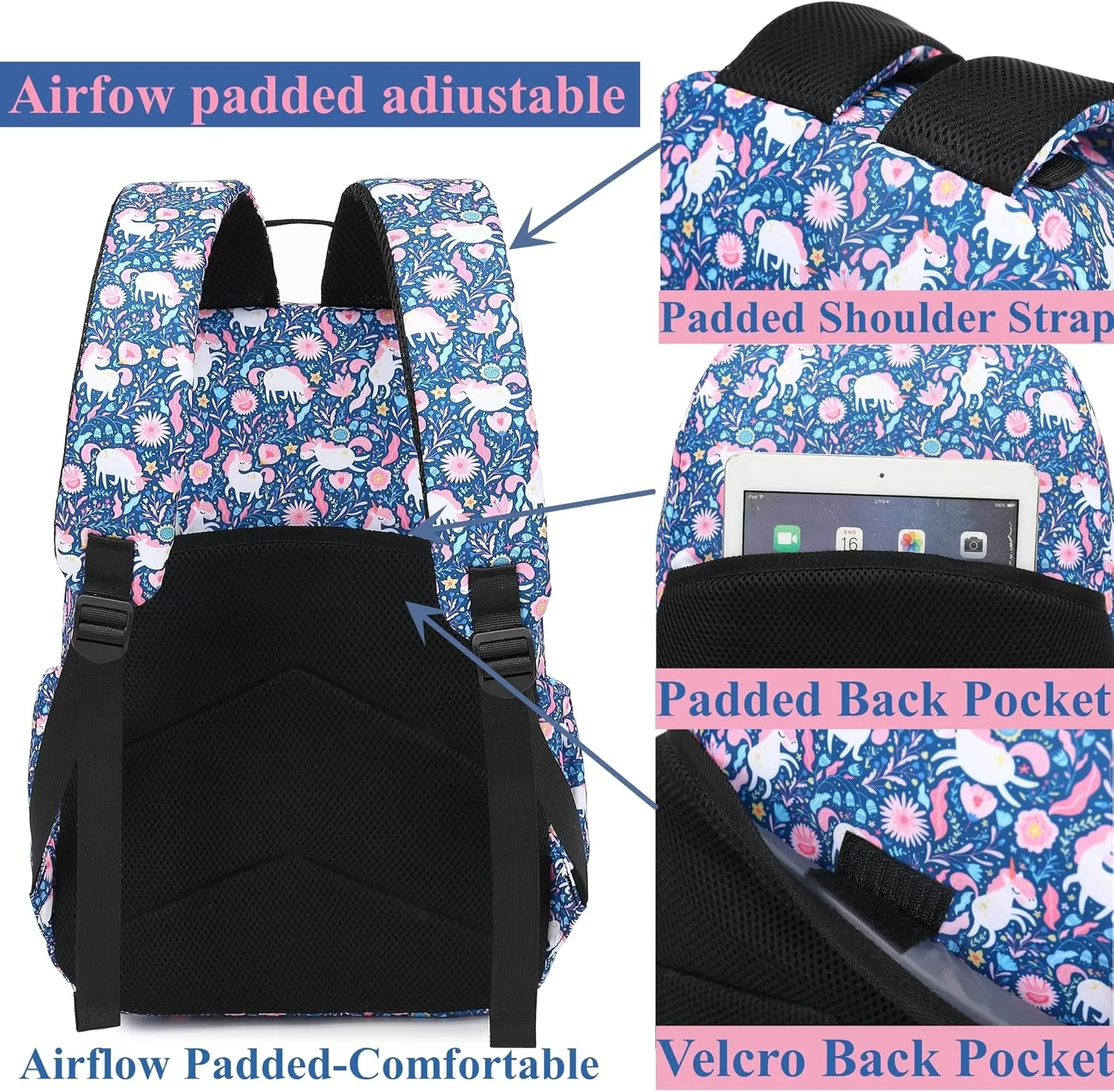 Leaper Girls Kawaii Laptop Backpack for School Boys Backpack Kids Travel Backpack Women Bookbag Cute School Bag College Bag
