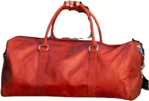 Leather Duffel Bag for Travel & Sports - Durable, Stylish, Spacious Weekender Bag with Adjustable Shoulder Strap, Perfect for Gym, Sports, or Weekend Getaways