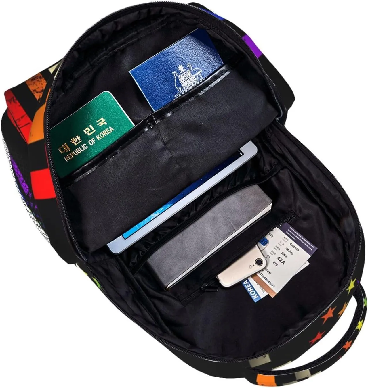 Lgbt Rainbow Gay Pride Flag American Flag Backpacks 15 Inch Laptop Backpack Multipurpose Double Shoulder Bag For Men Women Gifts