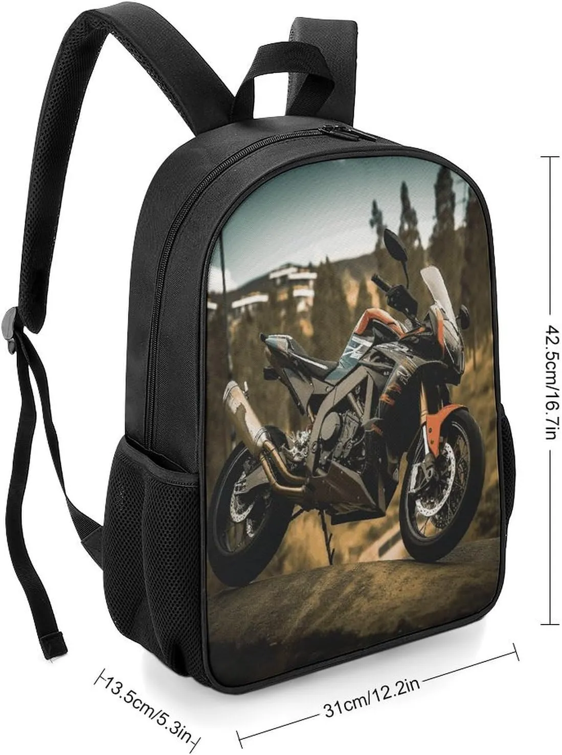 Lightweight Backpacks Cute Travel Bag Durable Sport Motorcycle Printing Small Travel Backpack For Women & Men