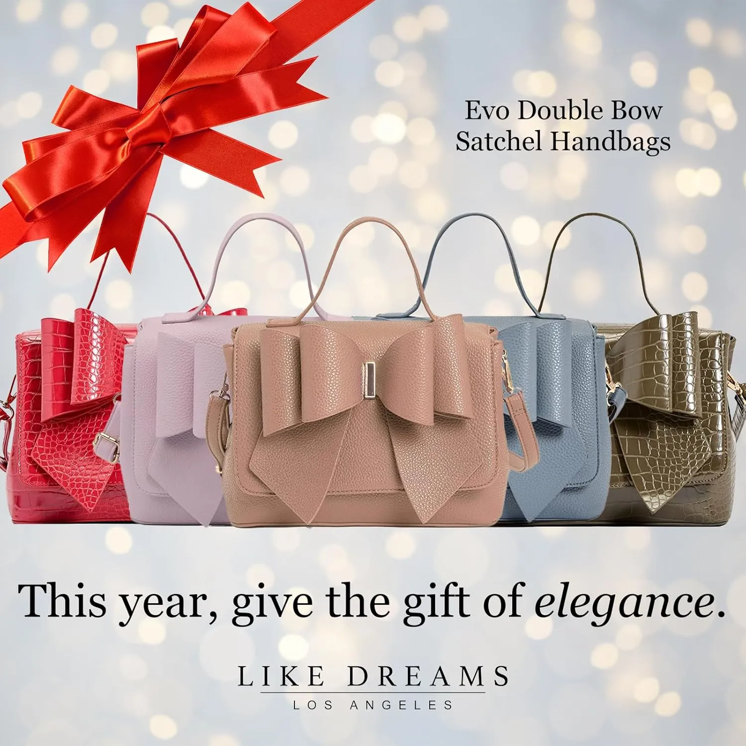 Like Dreams Small Purses for Women | Vegan Leather Cute Bow Purse | Elegant Crossbody Small Handbags for Women
