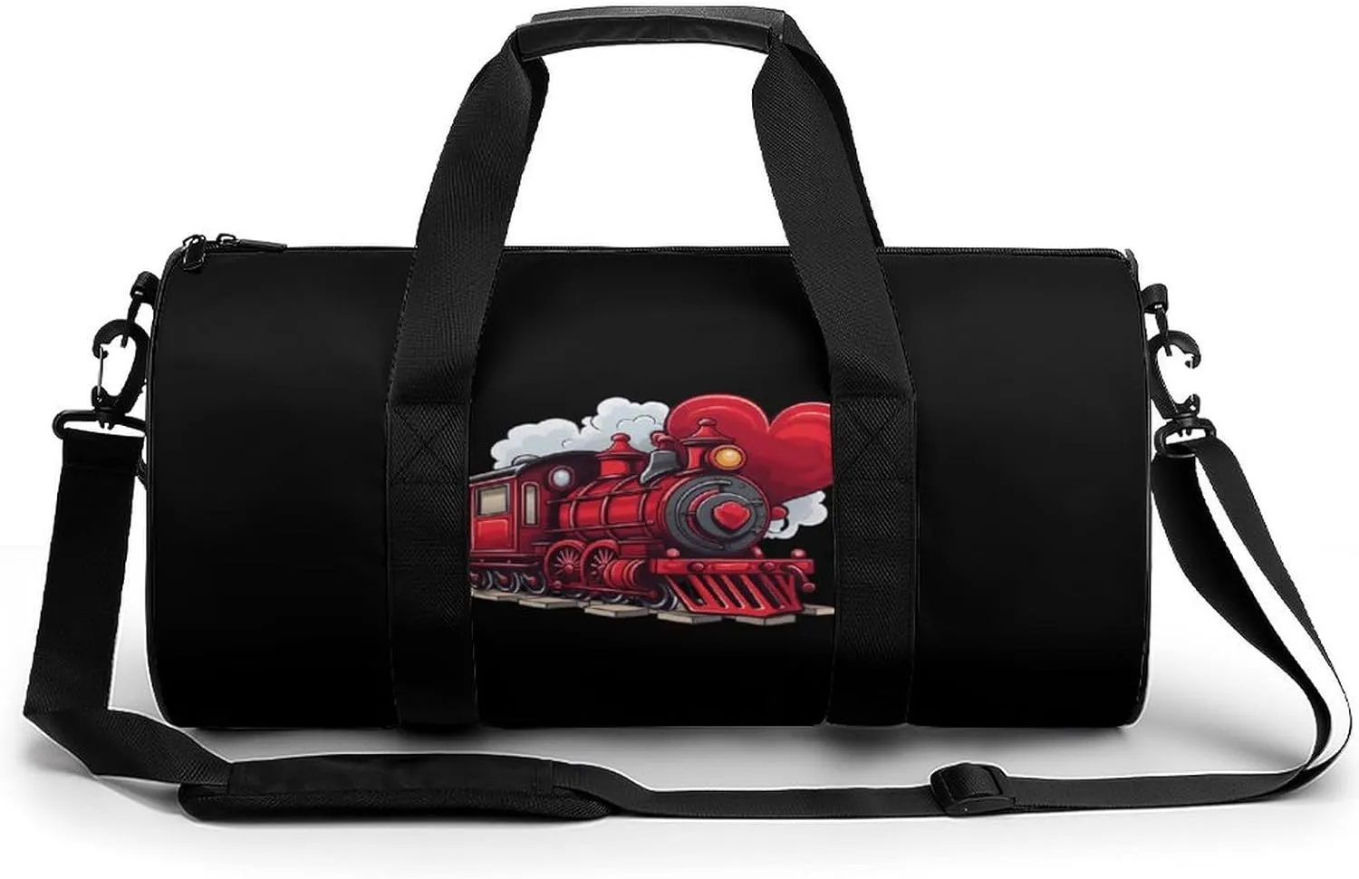 Love Train Gym Bag Travel Waterproof Duffel Bag Carryon Overnight Bags Tote Bags for Sports