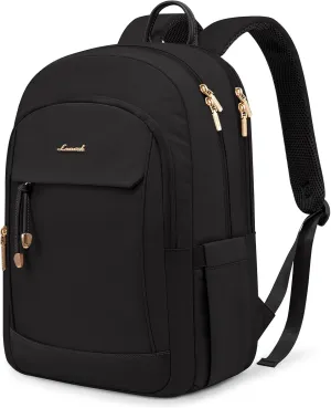 LOVEVOOK Backpack for Women, 17.3 inch Laptop Backpacks for Travel Work College, Large Capacity Water-Repellent Anti Theft Computer Bags Woman with Laptop Compartment College Essentials,Black