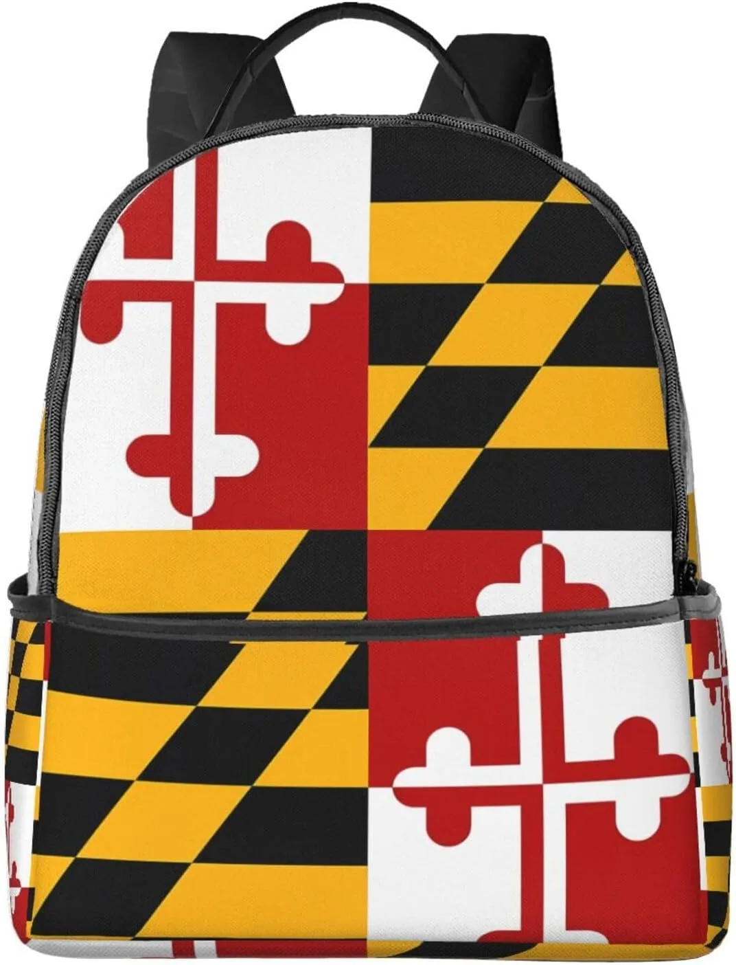 Maryland Flag Casual Backpacks Laptop Backpack Carry-on Daypack Sports Travel Rucksack Lightweight Working Bag for Outdoor Hiking Cycling Walking