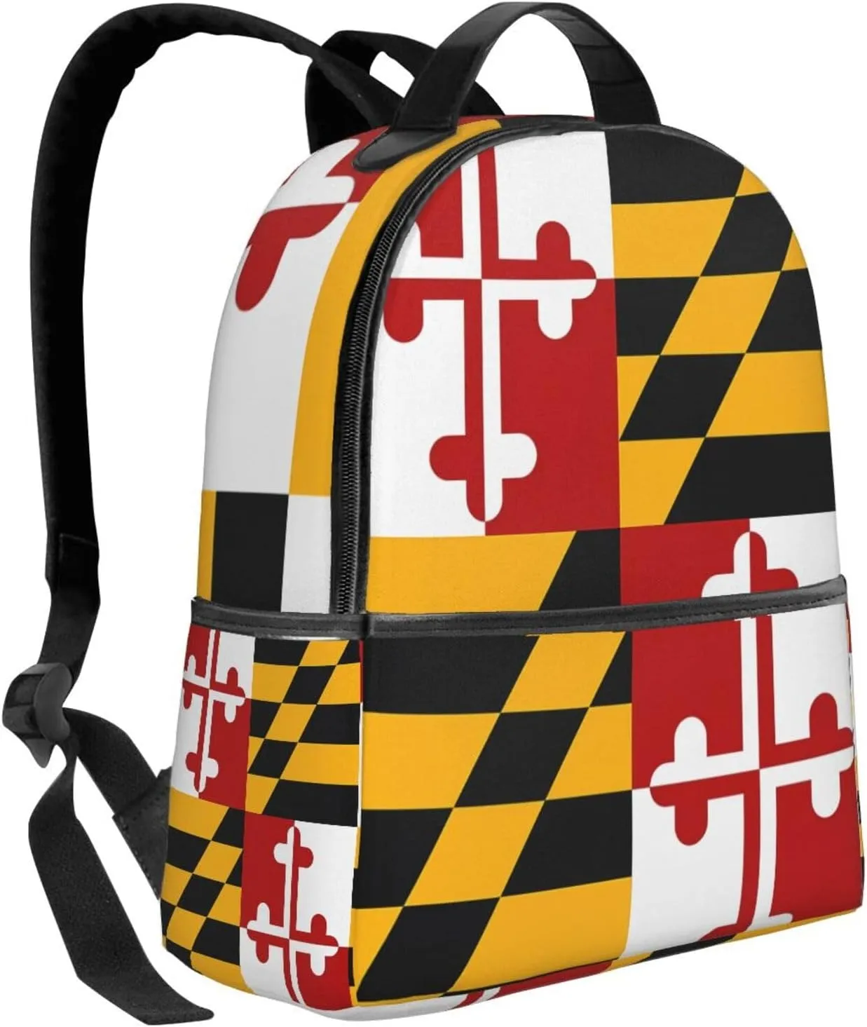 Maryland Flag Casual Backpacks Laptop Backpack Carry-on Daypack Sports Travel Rucksack Lightweight Working Bag for Outdoor Hiking Cycling Walking