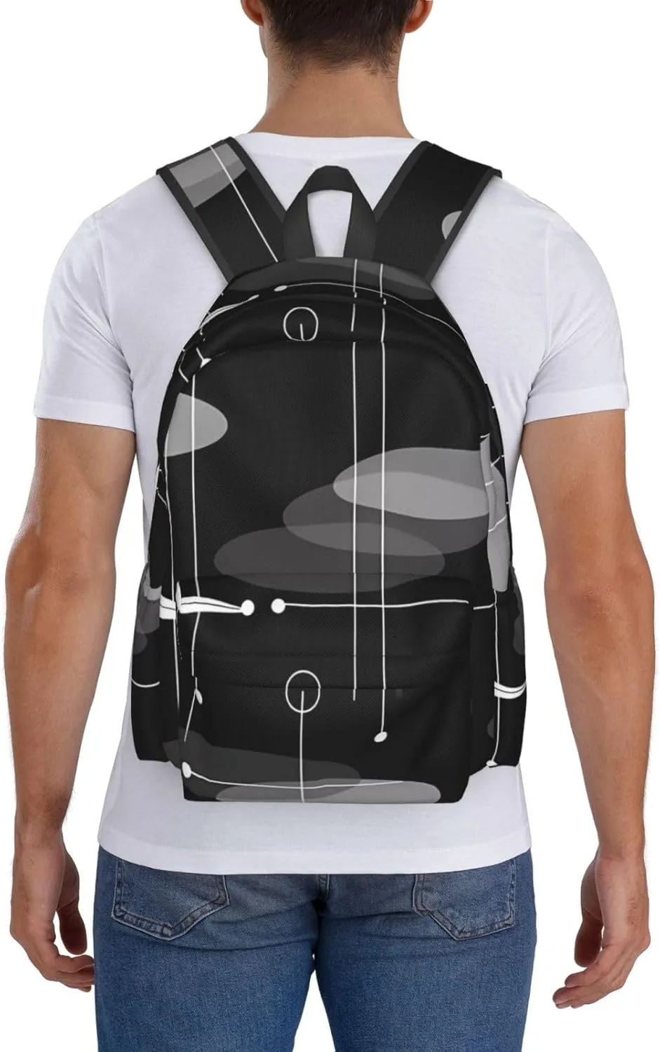 Mid-Century Atomic Space Age Backpacks 15 Inch Laptop Backpack Multipurpose Double Shoulder Bag for Men Women Gifts