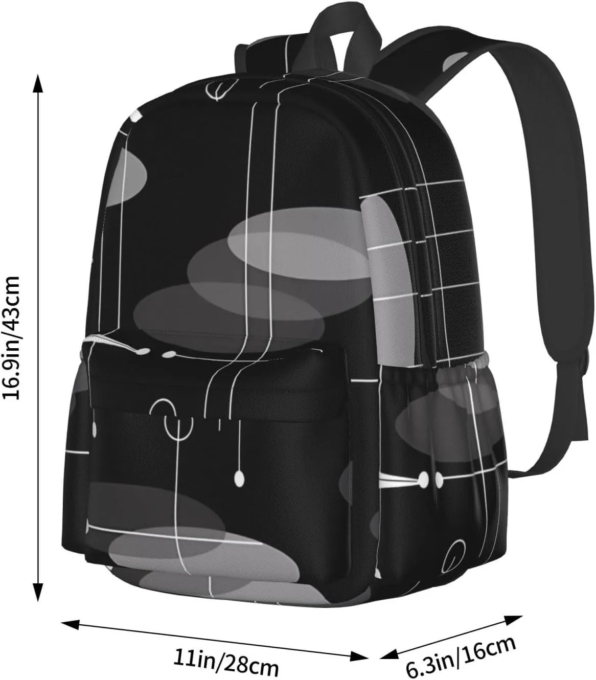 Mid-Century Atomic Space Age Backpacks 15 Inch Laptop Backpack Multipurpose Double Shoulder Bag for Men Women Gifts