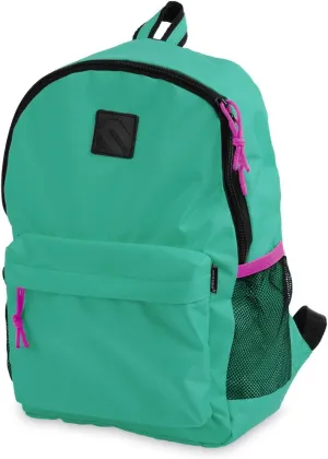 Mintra Office Backpack, Water-resistant Everyday Bag with Adjustable Straps, Unisex Backpack for Travel, College, Multi-Compartments with Secure Zippers, Aqua Green, 15L Small, 10" W x 14.17" H